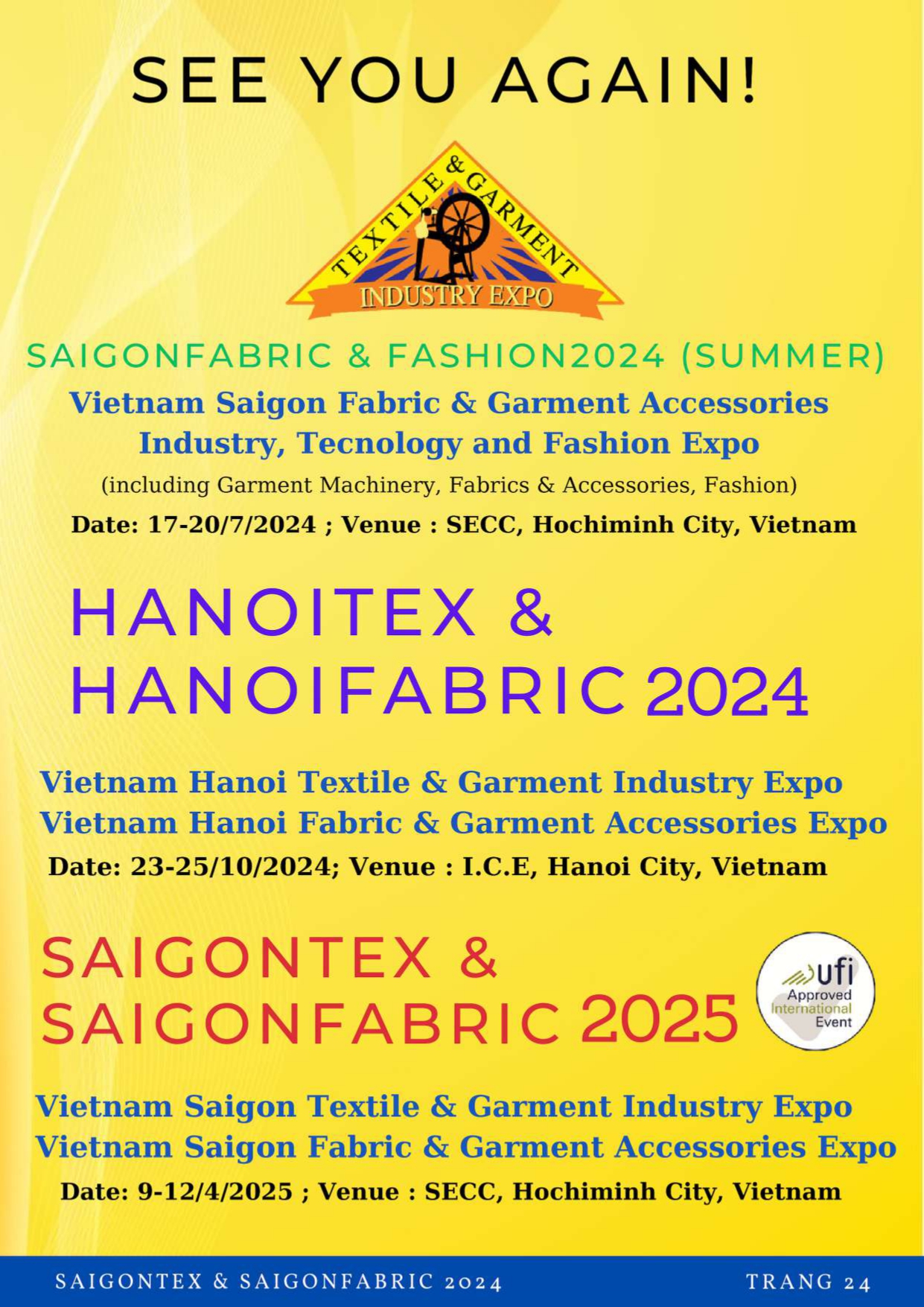 SaigonTex – SaigonFabric 10 – 13/ 4/ 2024