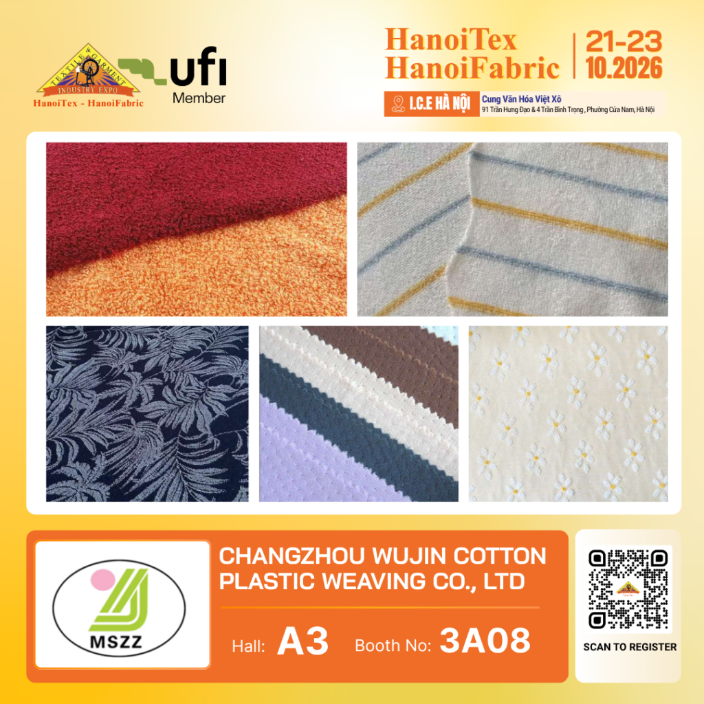 CHANGZHOU WUJIN COTTON PLASTIC WEAVING CO., LTD. - Nhà trưng bày tiêu biểu HanoiTex - HanoiFabric 2026