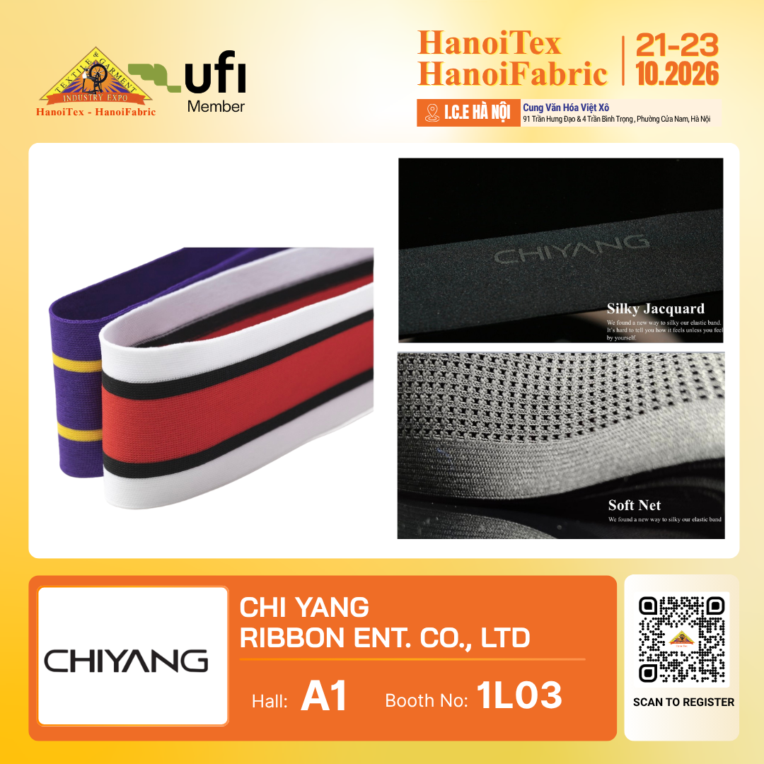 CHI YANG RIBBON ENT. CO., LTD. - Nhà trưng bày tiêu biểu HanoiTex - HanoiFabric 2026