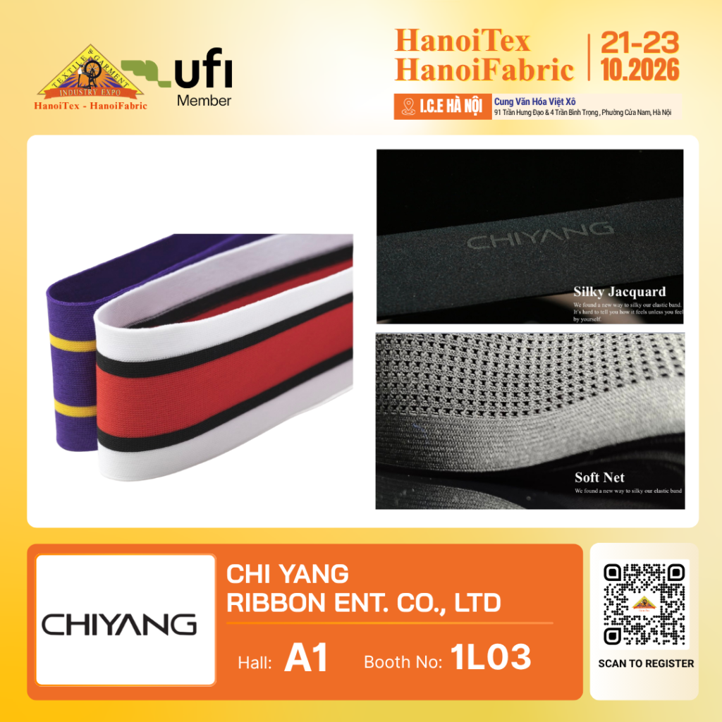 CHI YANG RIBBON ENT. CO., LTD. - Nhà trưng bày tiêu biểu HanoiTex - HanoiFabric 2026