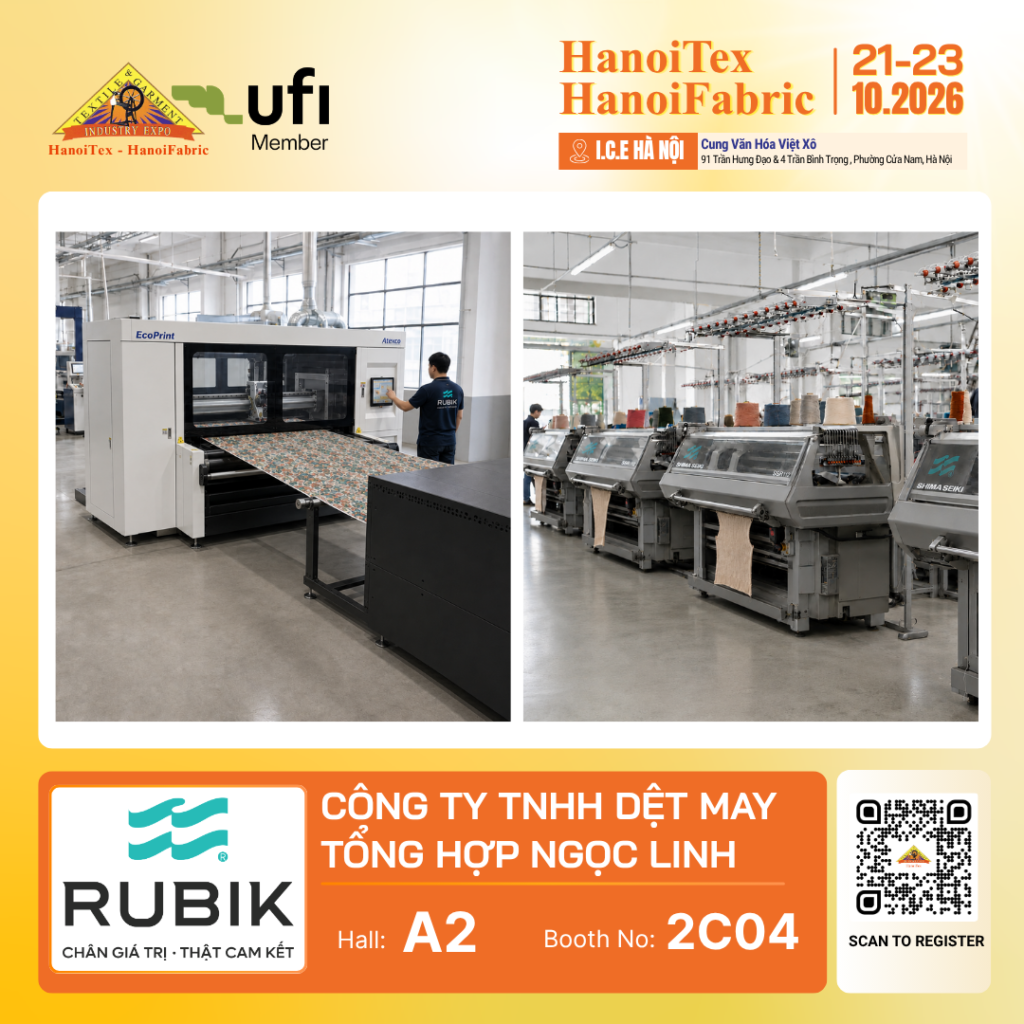 CÔNG TY TNHH DỆT MAY TỔNG HỢP NGỌC LINH (RUBIK) - Nhà trưng bày tiêu biểu HanoiTex - HanoiFabric 2026