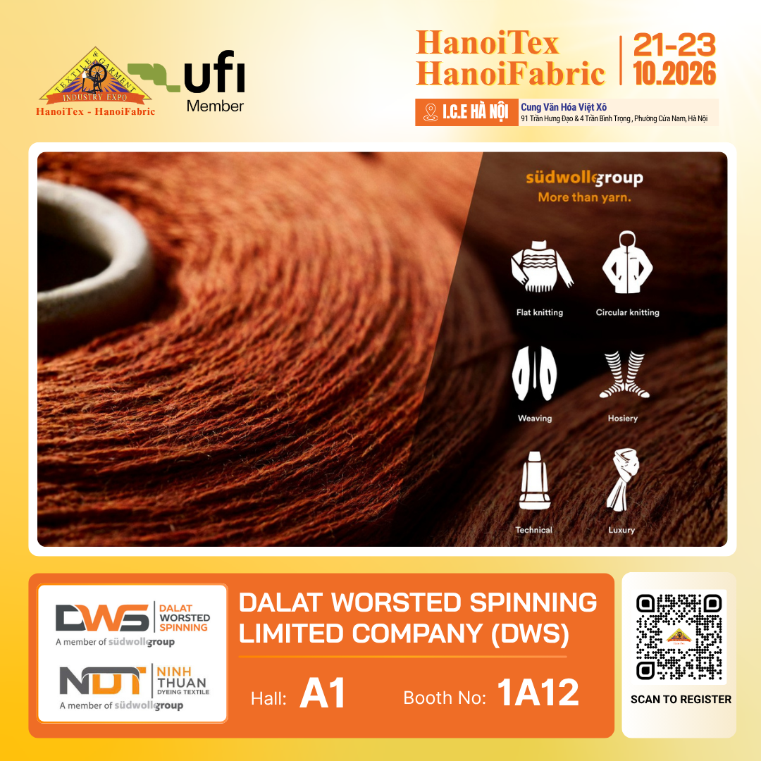 DALAT WORSTED SPINNING LIMITED COMPANY (DWS) - Nhà trưng bày tiêu biểu HanoiTex - HanoiFabric 2026