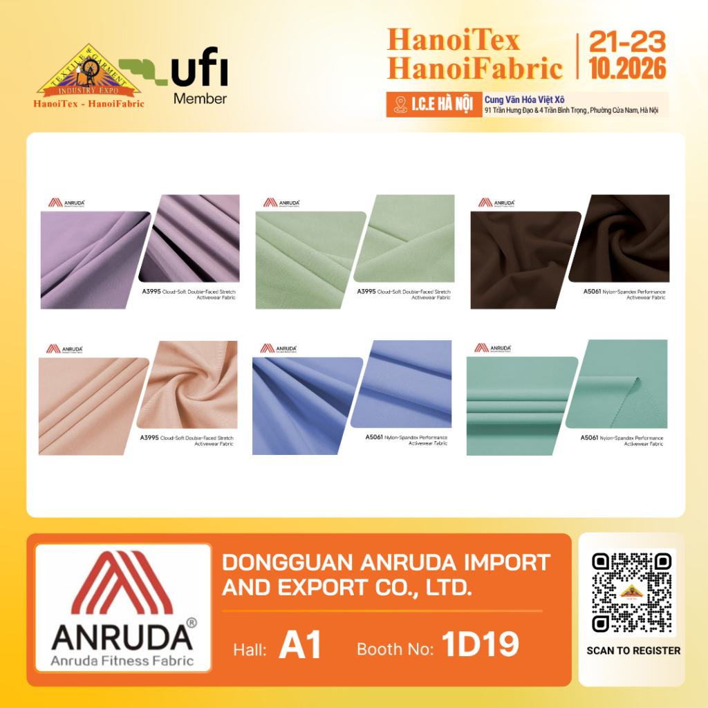 DONGGUAN ANRUDA IMPORT AND EXPORT CO., LTD. - Nhà trưng bày tiêu biểu HanoiTex - HanoiFabric 2026