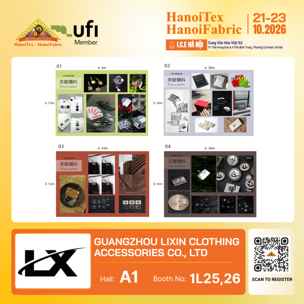 GUANGZHOU LIXIN CLOTHING ACCESSORIES CO., LTD. - Nhà trưng bày tiêu biểu HanoiTex - HanoiFabric 2026