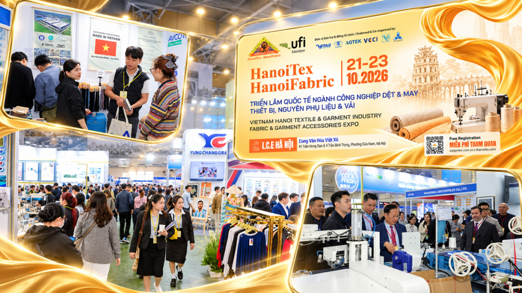 HanoiTex - HanoiFabric 2026 trở lại, kết nối chuỗi cung ứng dệt may quốc tế