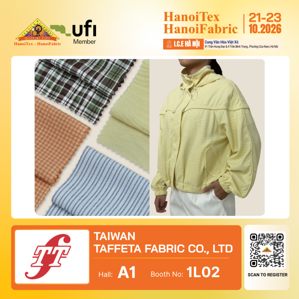 TAIWAN TAFFETA FABRIC CO., LTD. - Nhà trưng bày tiêu biểu HanoiTex - HanoiFabric 2026