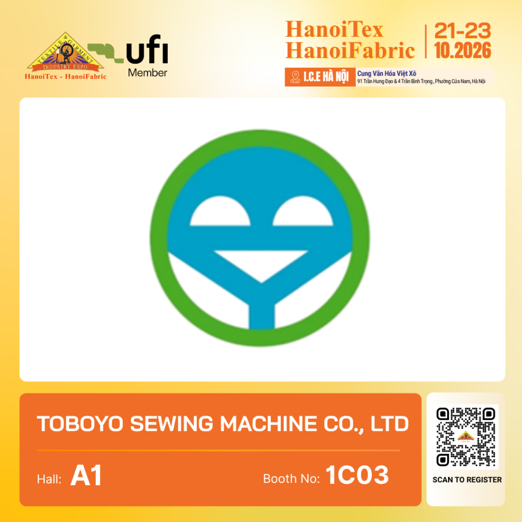 TOBOYO SEWING MACHINE CO., LTD. - Nhà trưng bày tiêu biểu HanoiTex - HanoiFabric 2026