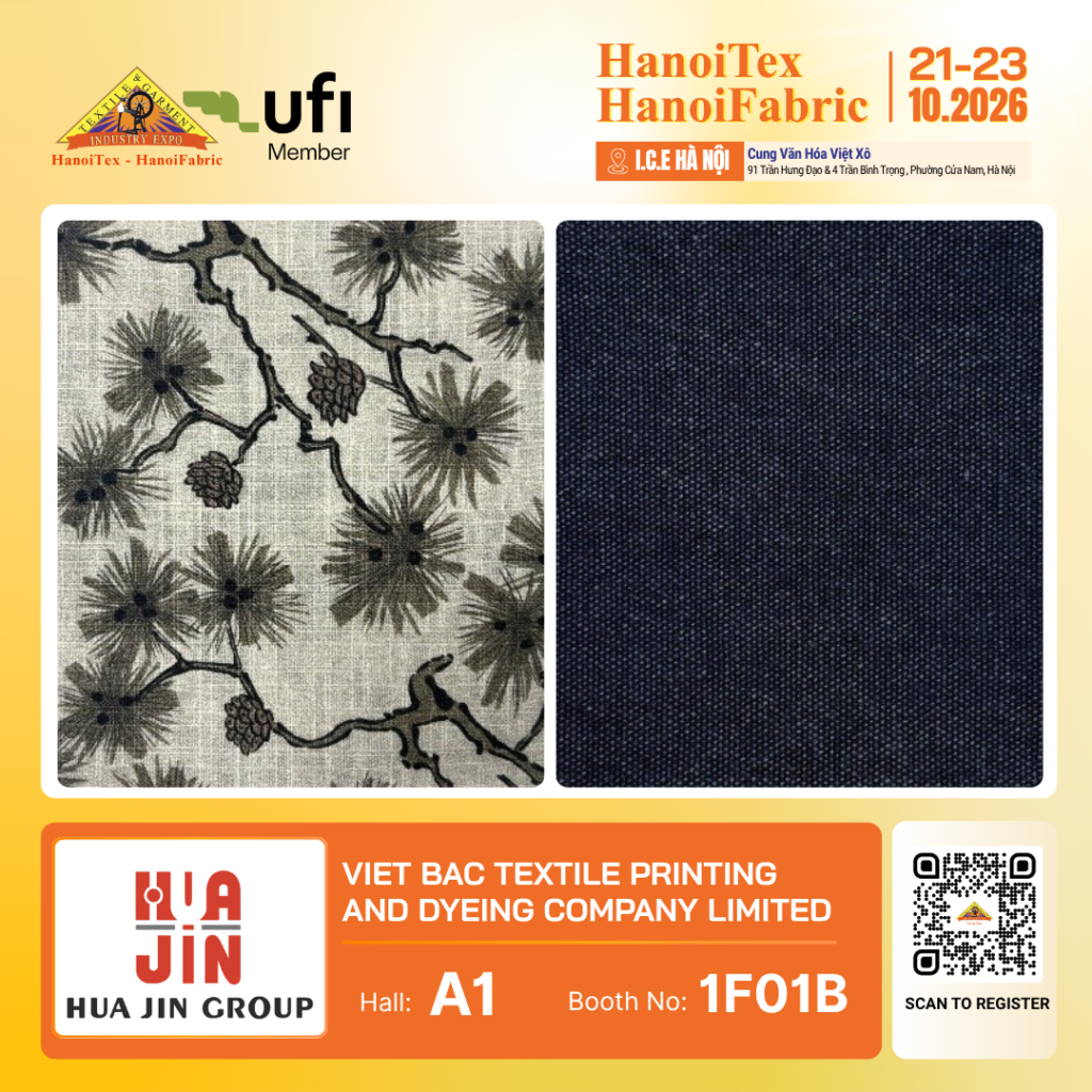 VIET BAC TEXTILE PRINTING AND DYEING COMPANY LIMITED - Nhà trưng bày tiêu biểu HanoiTex - HanoiFabric 2026