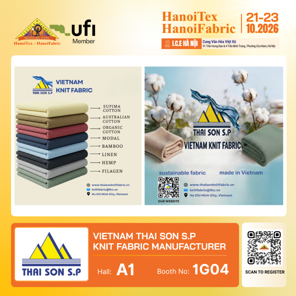 VIETNAM THAI SON S.P KNIT FABRIC MANUFACTURER - Nhà trưng bày tiêu biểu HanoiTex - HanoiFabric 2026