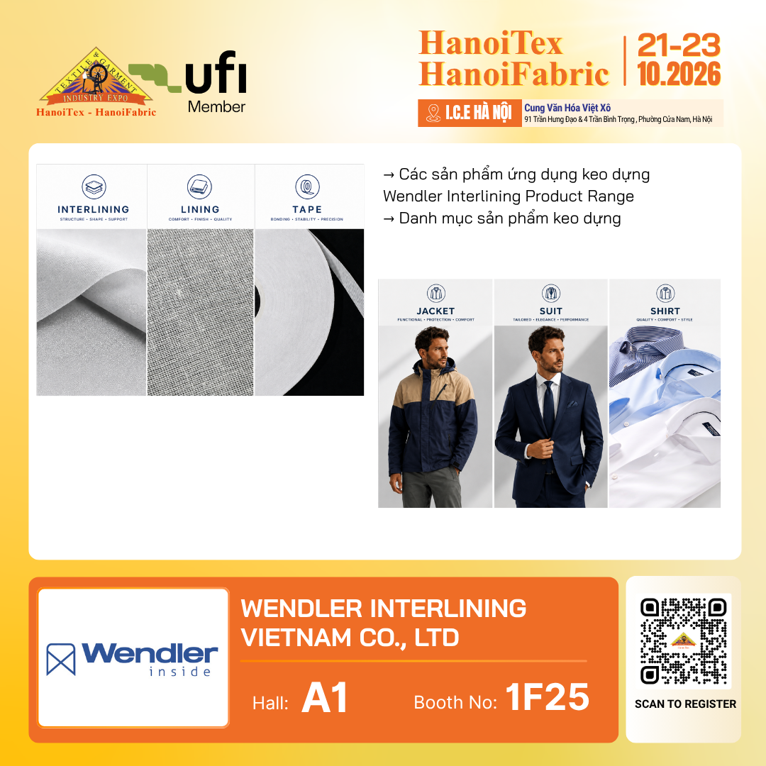 WENDLER INTERLINING VIETNAM CO., LTD - Nhà trưng bày tiêu biểu HanoiTex - HanoiFabric 2026