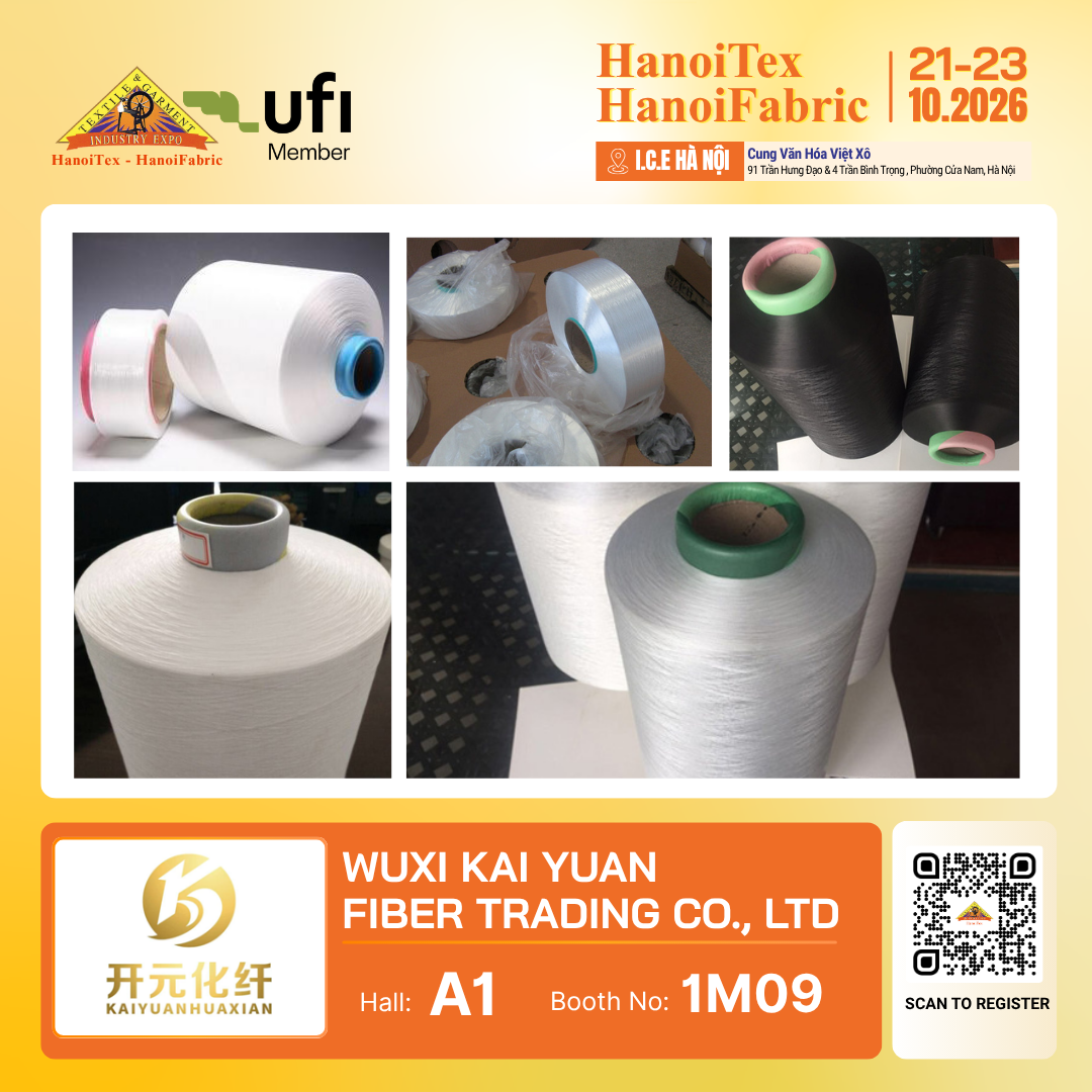 WUXI KAI YUAN FIBER TRADING CO., LTD. - Nhà trưng bày tiêu biểu HanoiTex - HanoiFabric 2026