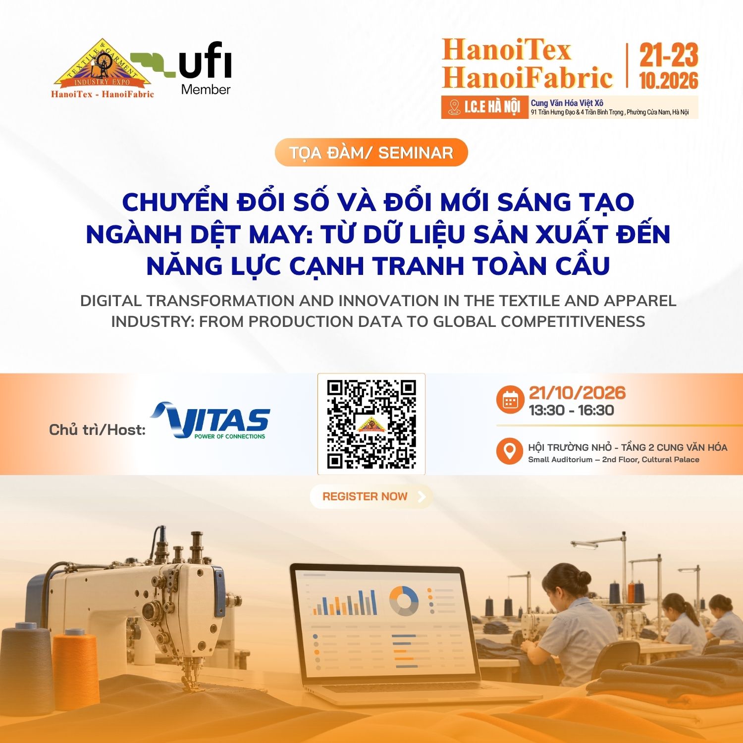Hội thảo VITAS tại Triển lãm HanoiTex - HanoiFabric 2026