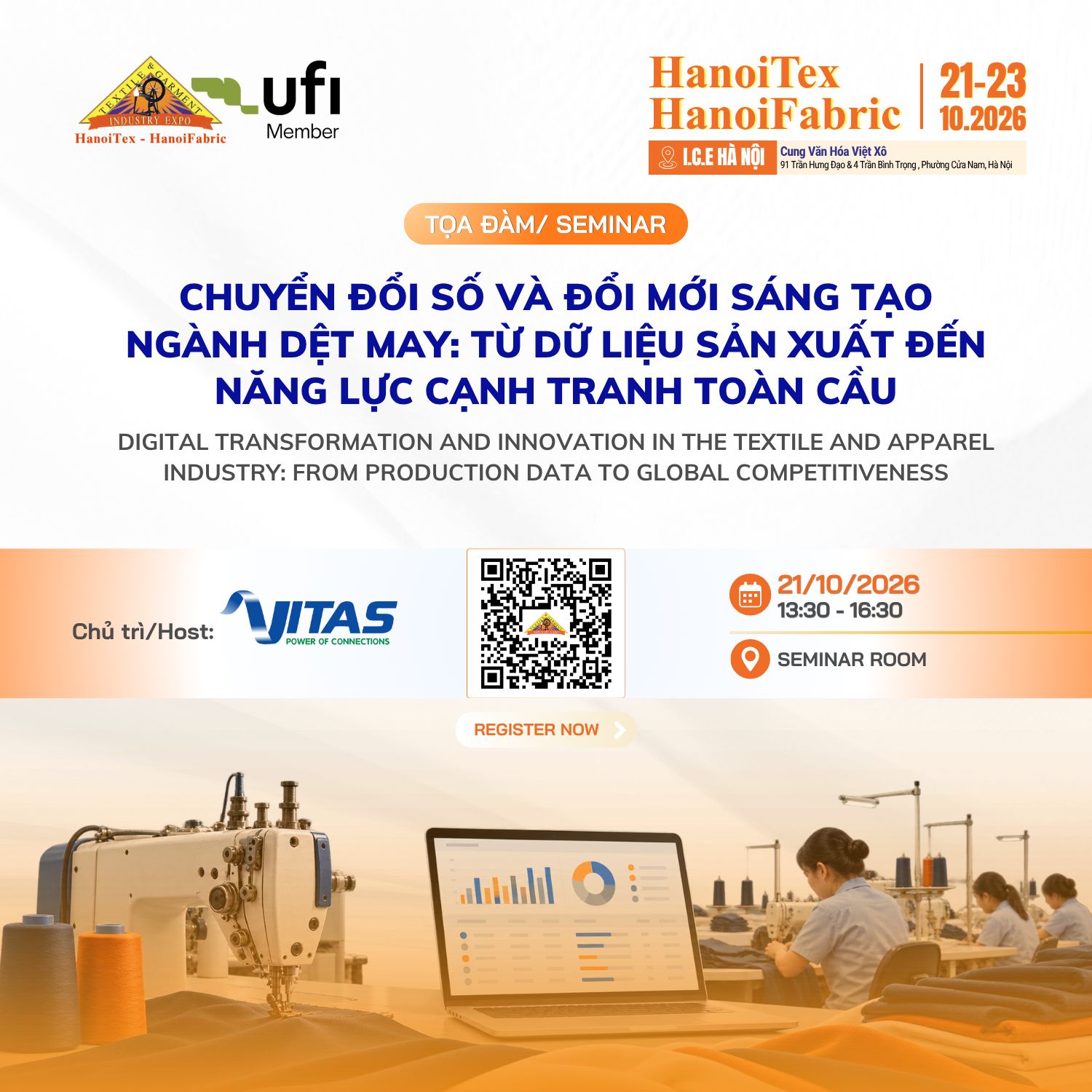 Hội thảo VITAS tại Triển lãm HanoiTex - HanoiFabric 2026