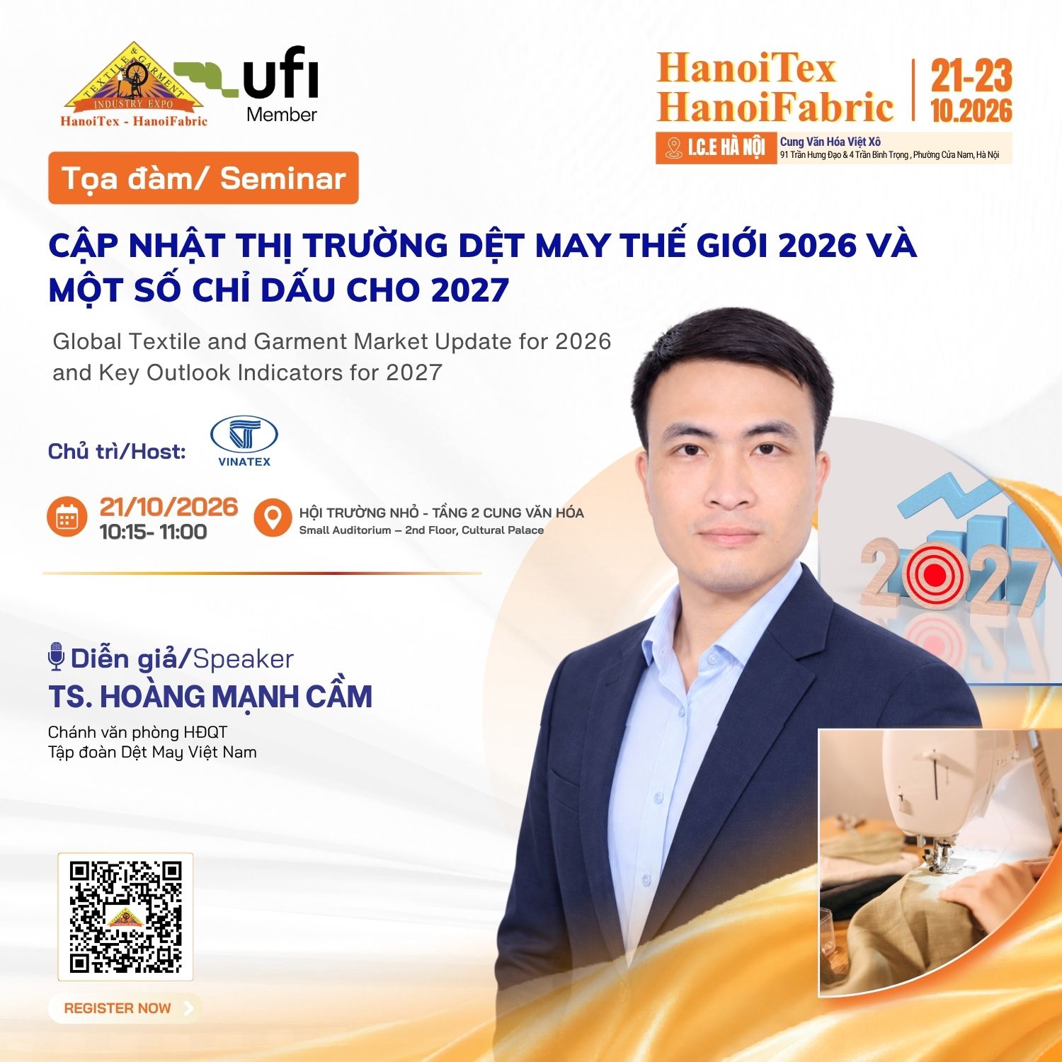 Toàn cảnh diễn biến thị trường và xu hướng nguyên phụ liệu bền vững của ngành dệt may Việt Nam - TS. Hoàng Mạnh Cầm