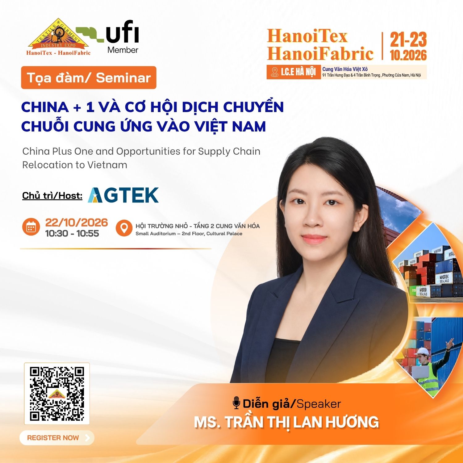 China + 1 và cơ hội dịch chuyển chuỗi cung ứng vào Việt Nam - Ms. Trần Thị Lan Hương