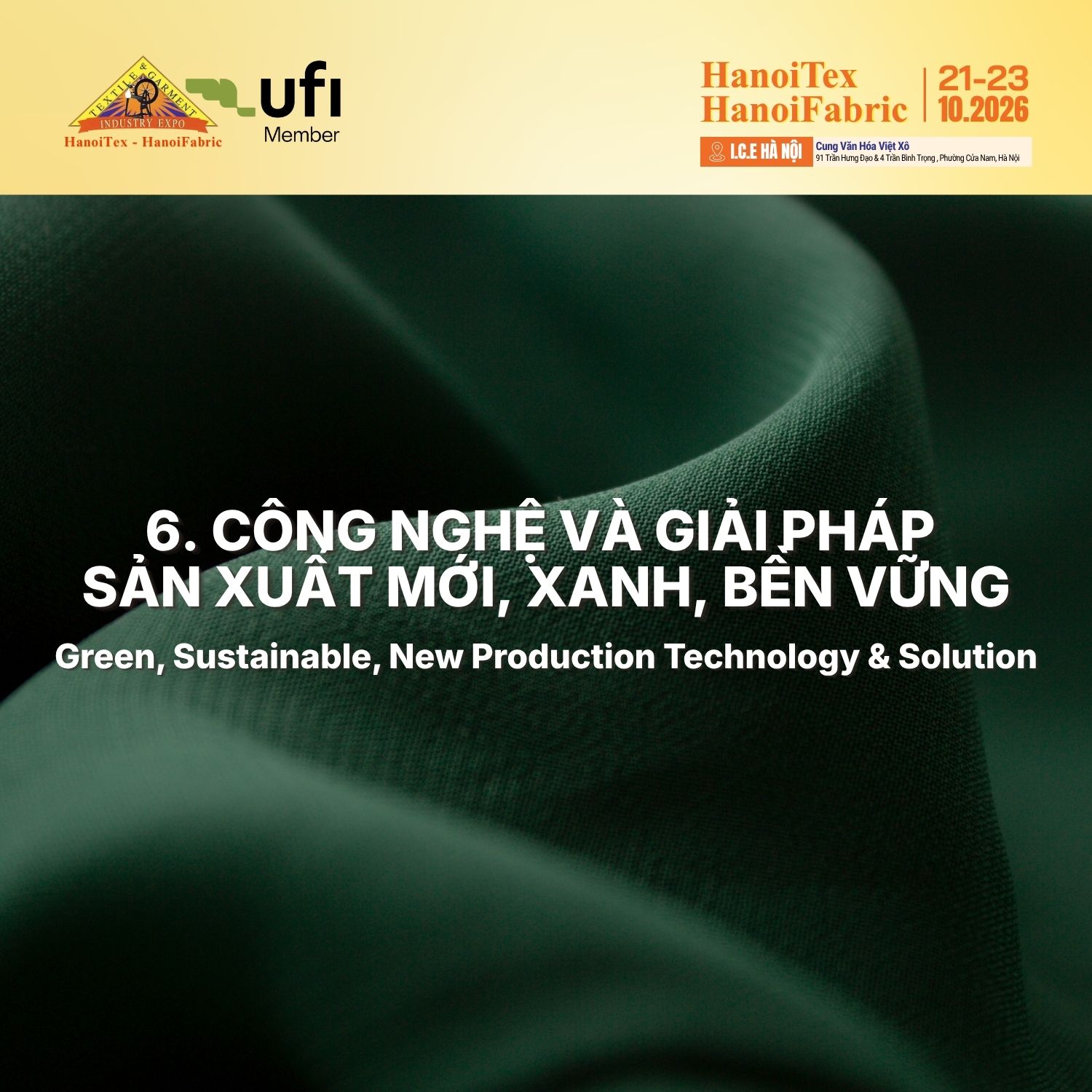 Cong nghe va giai phap san xuat moi xanh ben vung tai HanoiTex 2026