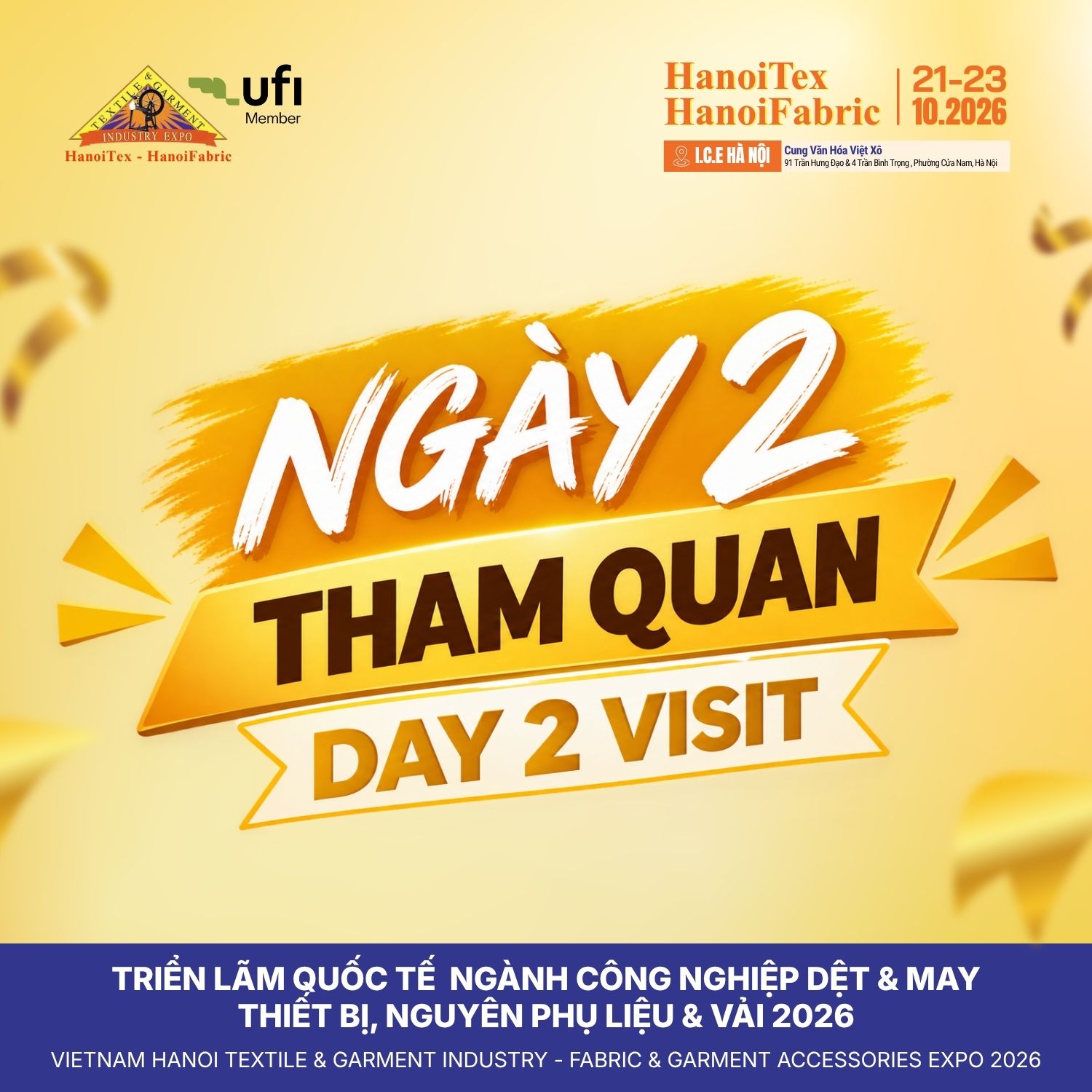 Không khí giao thương sôi động trong ngày thứ 2 tại HanoiTex – HanoiFabric 2026