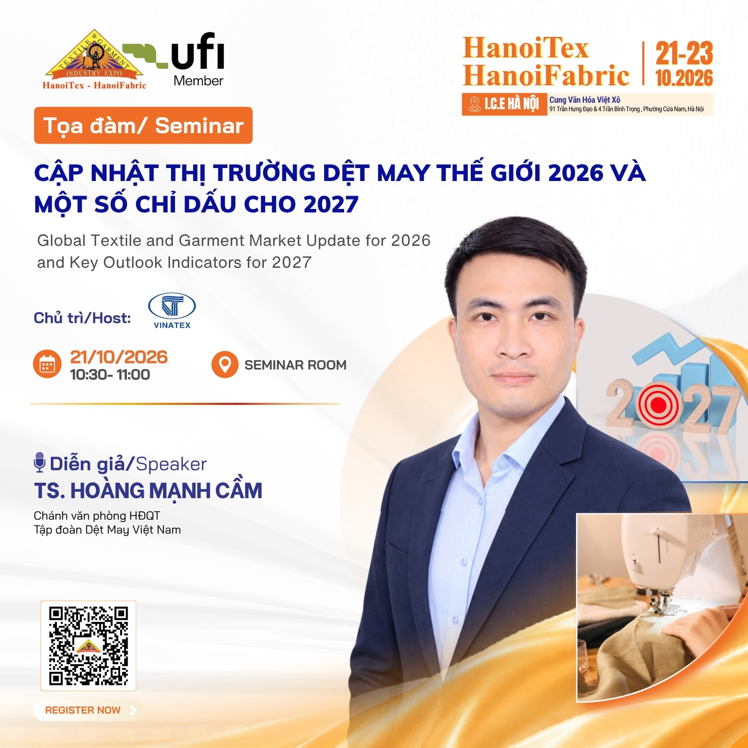 Tọa đàm TS. Hoàng Mạnh Cầm - VINATEX - HanoiTex 2026
