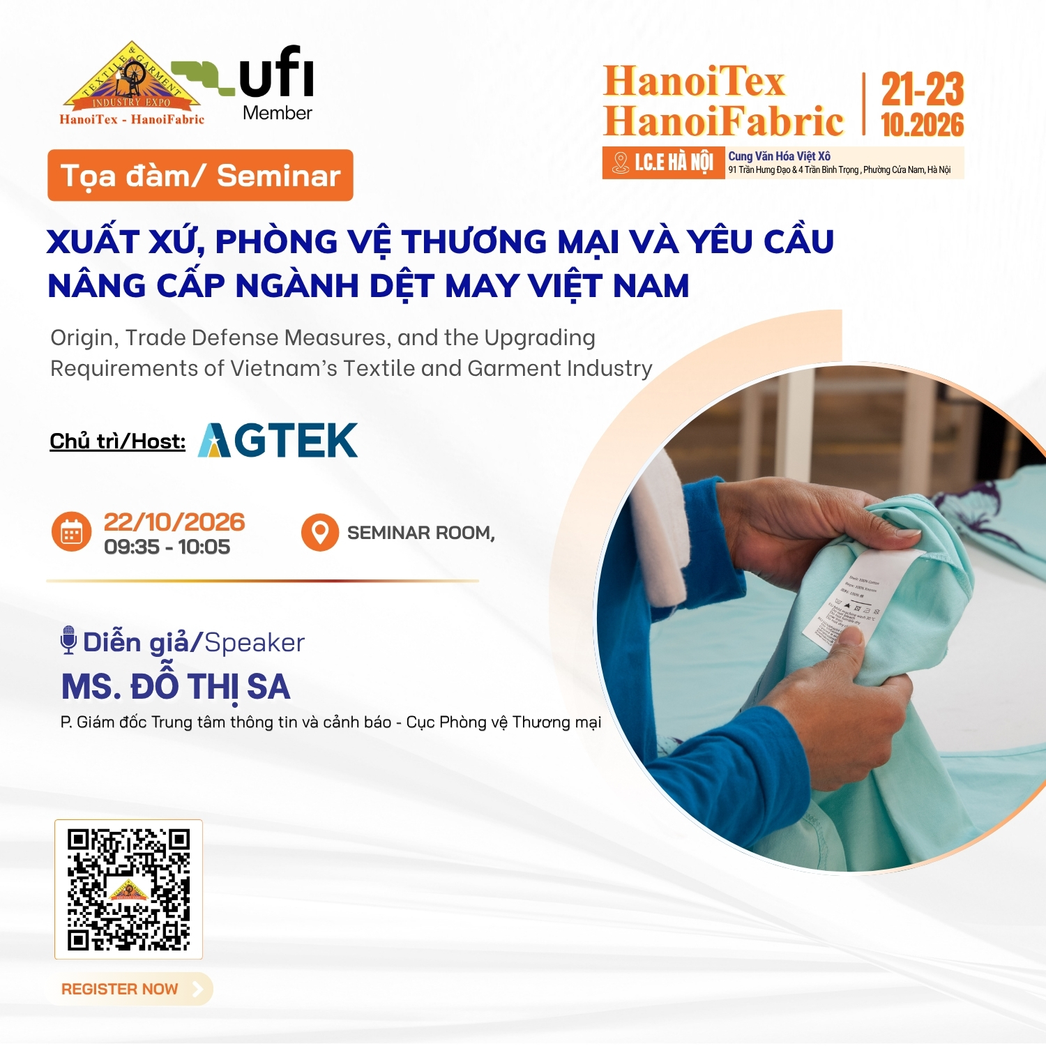 Xuất xứ, phòng vệ thương mại và yêu cầu nâng cấp ngành dệt may Việt Nam - Ms. Đỗ Thị Sa
